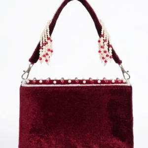 zarikaraft Party Maroon  Clutch