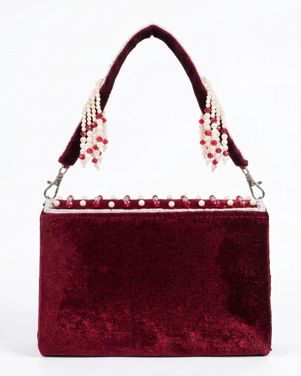zarikaraft Party Maroon Clutch